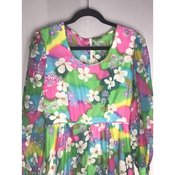 Conrad Lingerie Vintage Flower Lounge Dress - Picture 2 of 11